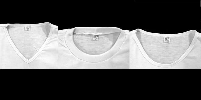 Tipos de golas em Camisetas